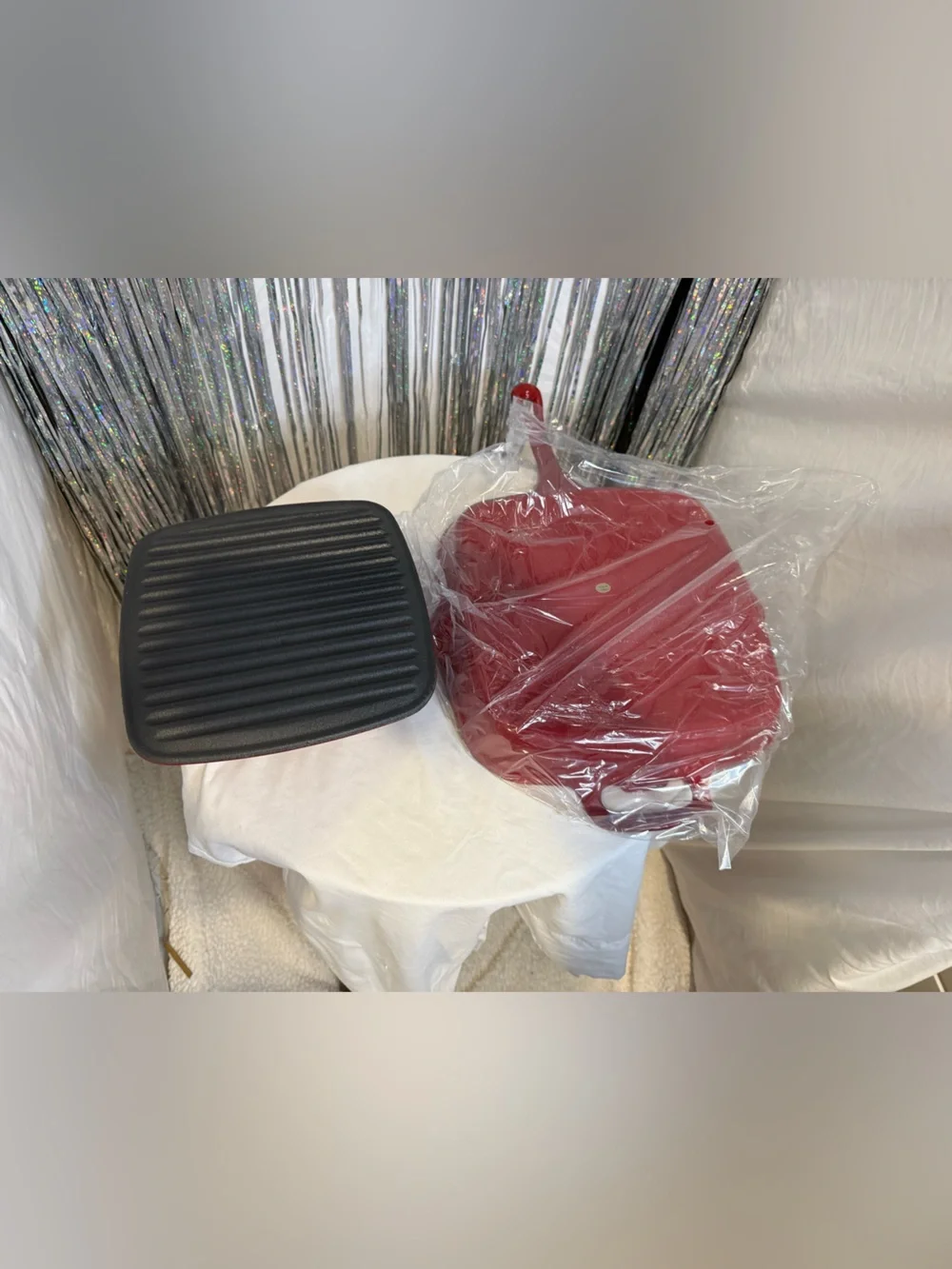 Cast Iron Square Grill Skillet - Red - Picture 8 of 10